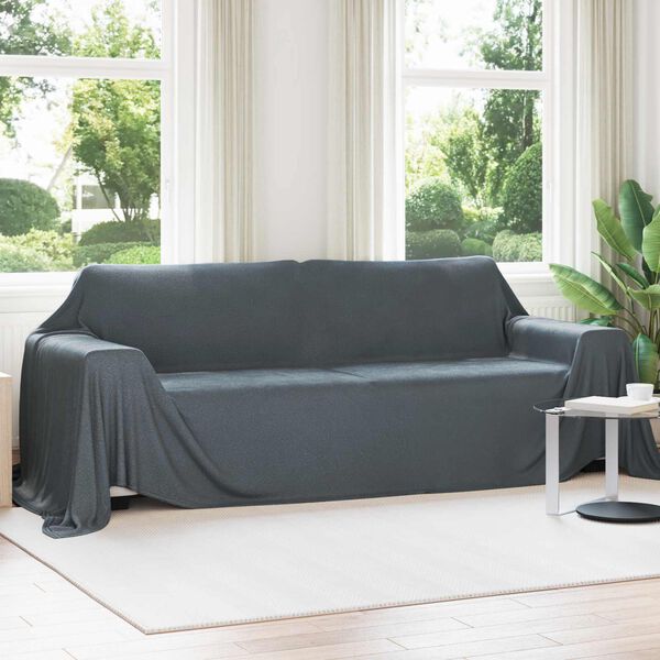 vidaXL Heittop&auml;&auml;llys 6 pcs Tumma harmaa 350 x 270 cm Fleese