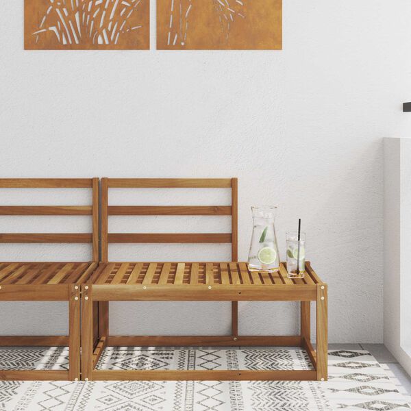 vidaXL Ulkomoduulisohva Luonnollinen 91 x 63 x 73 cm Tihe&auml; akasiapuu