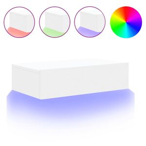 vidaXL TV-taso LED-valoilla valkoinen 60x35x15,5 cm