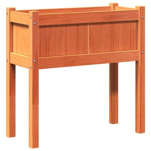 vidaXL Ulkokukkalaatikko jaloilla vahanruskea 70x31x70 cm t&auml;ysi m&auml;nty