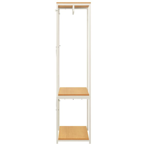 vidaXL Vaatekaappi valkoinen ja tammi 60x40x167cm metalli ja lastulevy