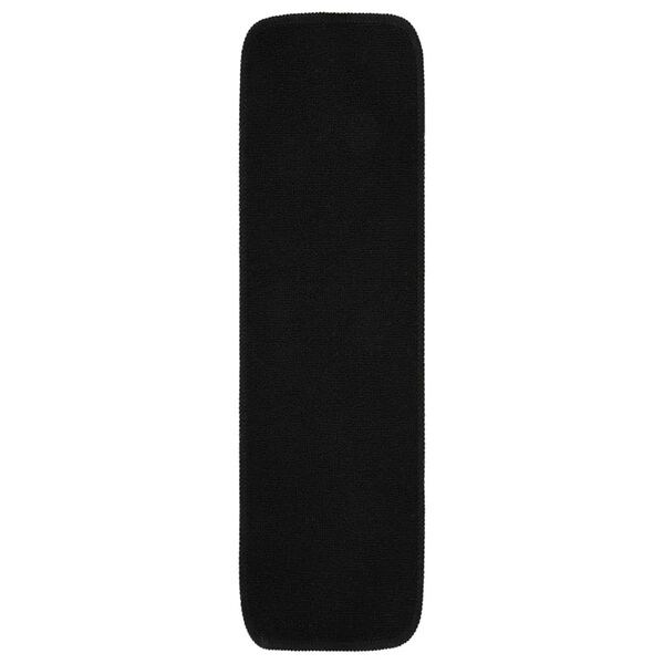 vidaXL Liukumattomat porrasmatot 15 kpl 75x20 cm musta suorakaide