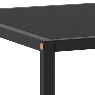 vidaXL Sohvapöytä musta mustalla lasilla 120x50x35 cm