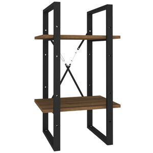 vidaXL 2-kerroksinen Kirjahylly ruskea tammi 40x30x70 cm tekninen puu