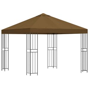 vidaXL Huvimaja 3 x 3 m Taupe Polyesteri ja ter&auml;s 190 gsm