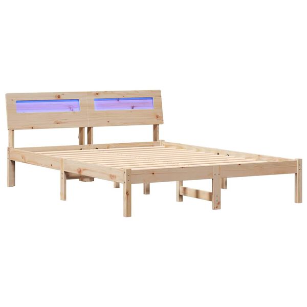 vidaXL S&auml;ngyn runko p&auml;&auml;tyll&auml; Ruskea 140 x 190 cm Massiivinen m&auml;nty