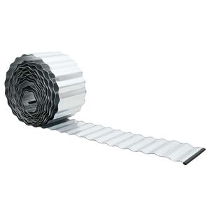 vidaxl Nurmireunus 5 m x 25 cm Galvanoitu ter&auml;s Hopea