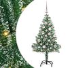 vidaXL Tekoinen joulukuusi lumiflockilla ja LED-valolla 120 cm
