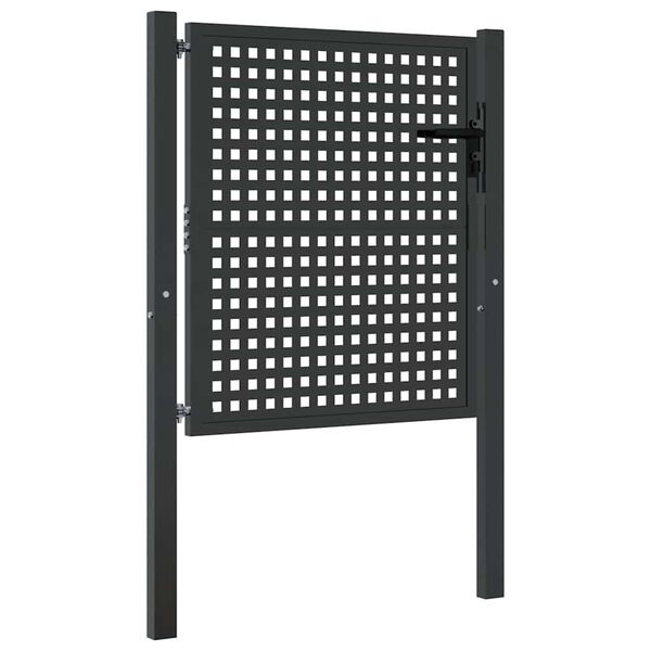 vidaXL Puutarhanportti antrasiitti 100x100 cm ter&auml;s