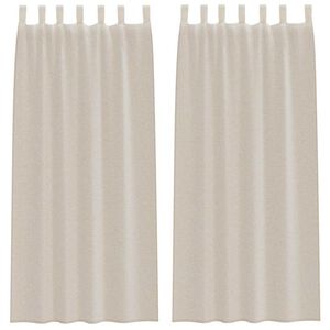 vidaXL Verhosatiini verhoilla 2 pcs Hiekka 225 x 140 cm Polyesteri