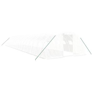 vidaXL Kasvihuone ter&auml;srungolla valkoinen 72 m&sup2; 18x4x2 m