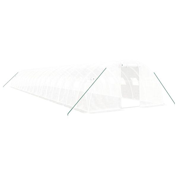 vidaXL Kasvihuone ter&auml;srungolla valkoinen 72 m&sup2; 18x4x2 m