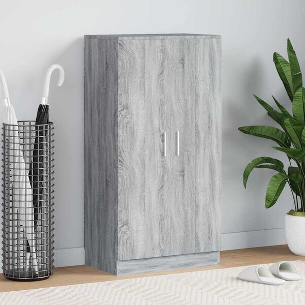 vidaXL Kenk&auml;kaappi harmaa Sonoma 55x35x108 cm tekninen puu