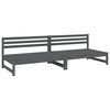 vidaXL Puutarhan keskisohvat 2 kpl harmaa 120x80 cm t&auml;ysi m&auml;nty