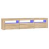 vidaXL TV-taso LED-valoilla Sonoma-tammi 180x35x40 cm