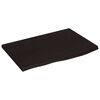 vidaXL Kylpyhuoneen ty&ouml;taso t.ruskea 60x40x(2-4)cm k&auml;sitelty t&auml;yspuu