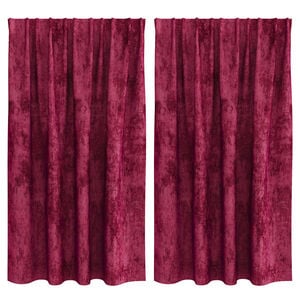 vidaXL Samettiverhot 2 pcs Viininpunainen 140 x 140 cm Sametti