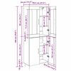 vidaXL Korkea kaappi Vanha Puu 69,5 x 34 x 180 cm Tekninen puu