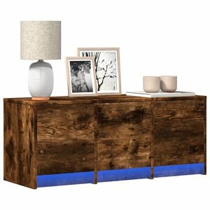 vidaXL TV-taso LED-valoilla savutammi 97x34x40 cm tekninen puu
