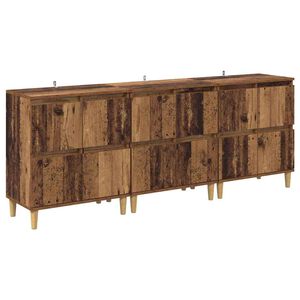 vidaXL Sivup&ouml;yd&auml;t 3 pcs Vanha Puu 60 x 35 x 70 cm Tekninen puu