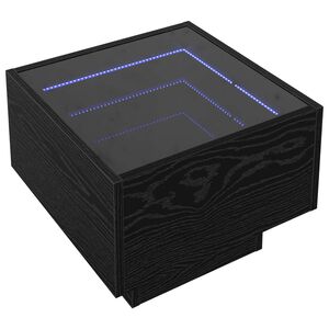 vidaXL Sohvap&ouml;yt&auml; Musta tammi. 40 x 40 x 30 cm Tekninen puu