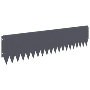 vidaXL Nurmireunus 10 pcs 103 x 25 cm Ter&auml;s Antrasiitti