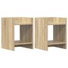 vidaXL Kasviteline 2 kpl Sonoman tammi 30 x 30 x 40 cm K&auml;sitelty puu