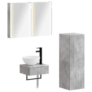 vidaXL Kylpyhuoneen kaappisetti 4 pcs Betoninharmaa