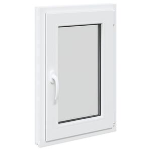 vidaXL Kellari-ikkuna RISOR 50 x 75 cm PVC ja lasi valkoinen
