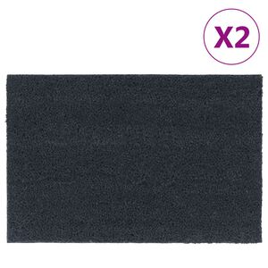 vidaXL Ovimatot 2 kpl tummanharmaa 40x60 cm tuftattu kookos