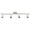 vidaXL Kattospotti valokeiloilla Nikkeli 61 x 10 x 12,5 cm Metalli