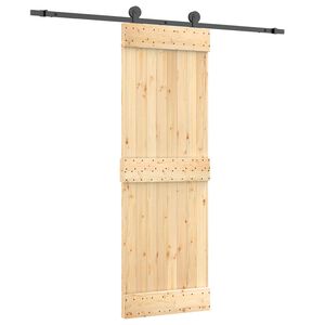 vidaXL Liukuovi 70 x 210 cm Massiivinen m&auml;nty (k&auml;sittelem&auml;t&ouml;n)