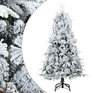 vidaXL Tekojoulupuu Saranallisilla Oksilla Lumen Pintamaalattu 120 cm