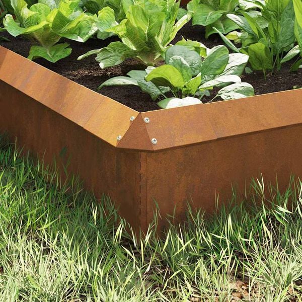 vidaXL Etana-aidat 8 pcs Ruosteinen Kulunut Teräs