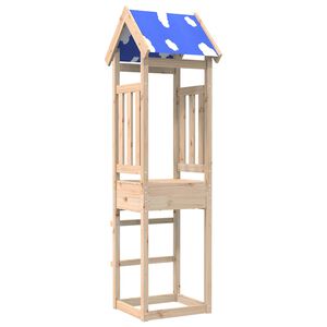 vidaXL Leikkitorni Ruskea 52.5 x 46.5 x 208 cm Massiivinen m&auml;nty