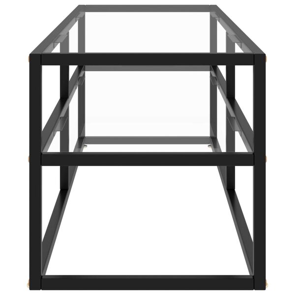 vidaXL TV-taso musta karkaistu lasi 120x40x40 cm