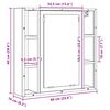 vidaXL Kylpyhuoneen peilikaappi vanha puu 60x16x60 cm tekninen puu