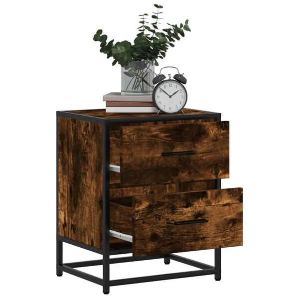 vidaXL Y&ouml;p&ouml;yt&auml; savutammi 40x31x50 cm tekninen puu