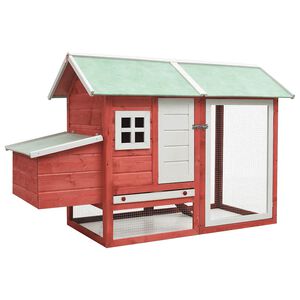 vidaXL Kanah&auml;kki punainen 170x81x110 cm t&auml;ysi m&auml;nty ja kuusi