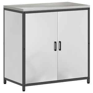 vidaXL Keitti&ouml;n s&auml;ilytyskaappi HATTEM Hopea 90 x 50 x 92 cm Ter&auml;s