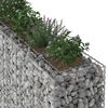 vidaXL Gabion Kohotettu Peti 3 pcs Hopea 250 x 50 x 150 cm