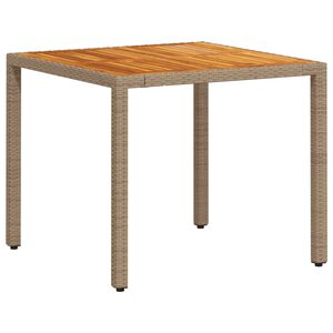 vidaXL Puutarhap&ouml;yt&auml; beige 90x90x75 cm polyrottinki ja akasiapuu