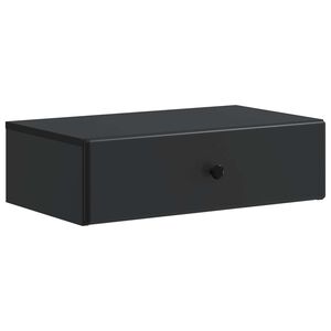 vidaXL Sein&auml;lle Asennettava Sivup&ouml;yt&auml; Musta 59 x 34,5 x 17 cm