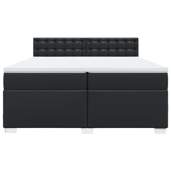 vidaXL Jenkkisänky patjalla musta 200x200 cm keinonahka