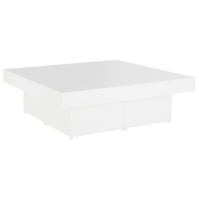 vidaXL Sohvapöytä valkoinen 90x90x28 cm lastulevy