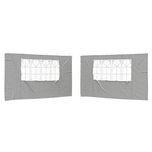 vidaXL Juhlateltan sivusein&auml; 2 kpl 400 x 195 cm Vaaleanharmaa