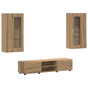 vidaXL TV-tasosetti FLORIN 3 kpl Artisan tammi Tekninen puu