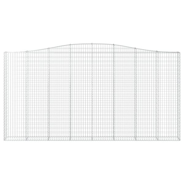 vidaXL Kaarevat kivikorit 4 kpl 400x30x200/220 cm galvanoitu rauta