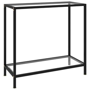 vidaXL Konsolip&ouml;yt&auml; l&auml;pin&auml;kyv&auml; 80x35x75 cm karkaistu lasi