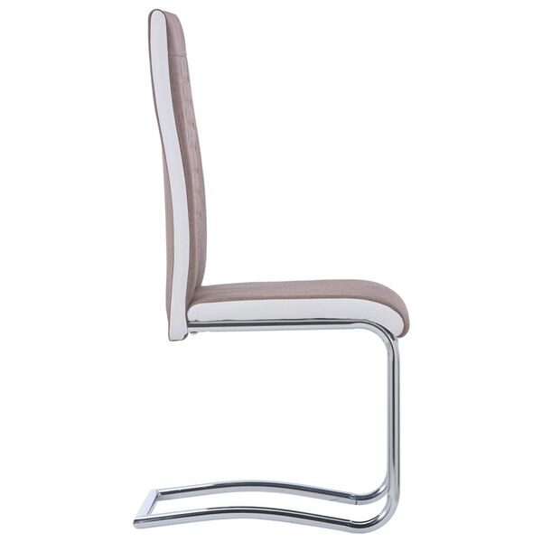 vidaXL Ruokatuolit takajalattomat 2 kpl ruskea kangas